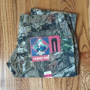 New NWT Mossy Oak Break-Up Infinity Stretch Jeans Pants Camo Size 12